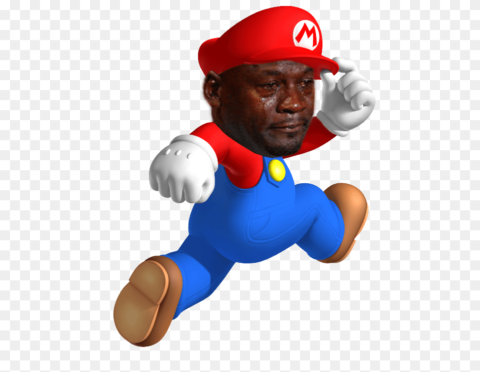 Super Mario Crying Michael Jordan Know Your Meme, Person, People, Adult, Man Free Transparent Png