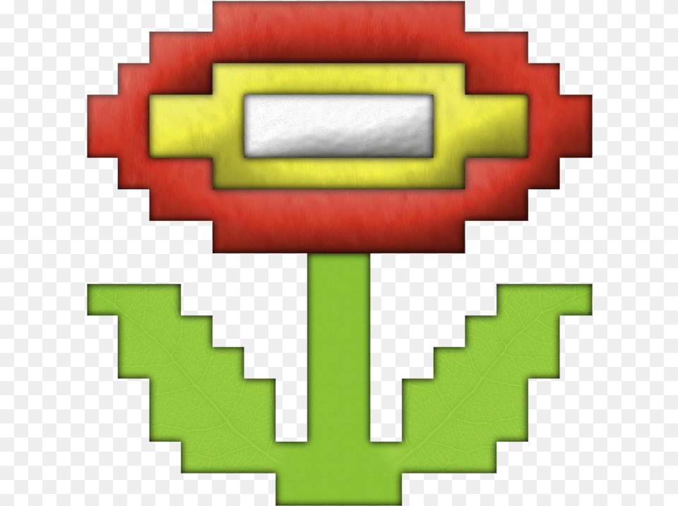 Super Mario Fire Flower 8 Bit, Electronics, Hardware Free Png Download