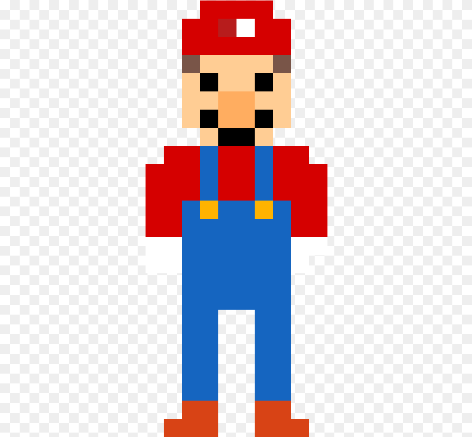 Super Mario Front Pixel Art Cartoon Png