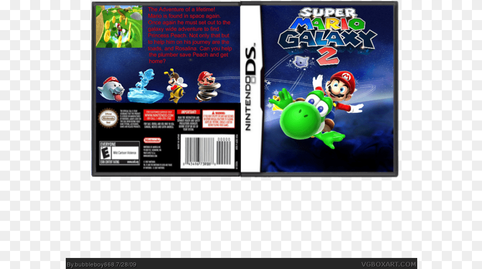 Super Mario Galaxy Box Art Cover Super Mario Galaxy, Baby, Person, Game, Super Mario Free Png Download