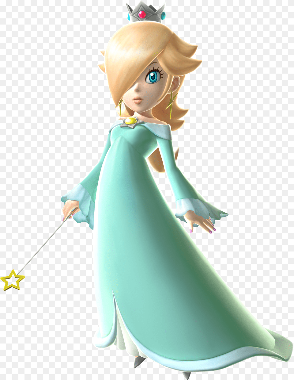 Super Mario Galaxy Rosalina Princess Peach Luigi Figurine Princess Rosalina, Toy, Doll, Person, Baby Free Png
