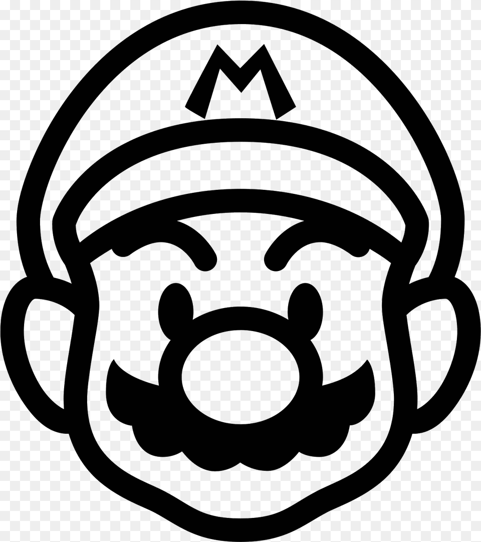 Super Mario Icon Mario Bros Black And White, Gray Free Transparent Png