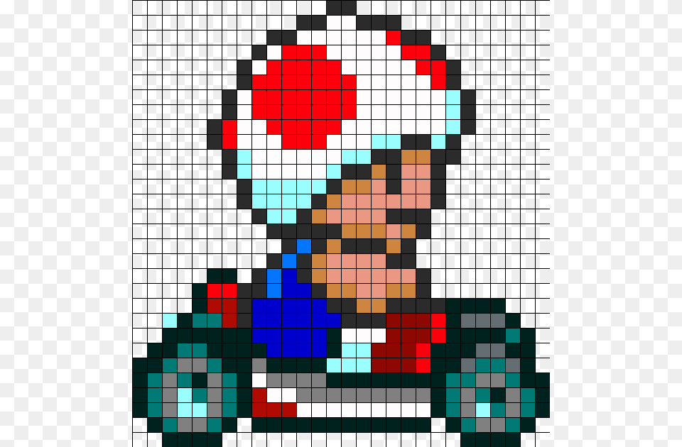 Super Mario Kart Toad Pixel Art, Chess, Game, Tile, Mosaic Free Png