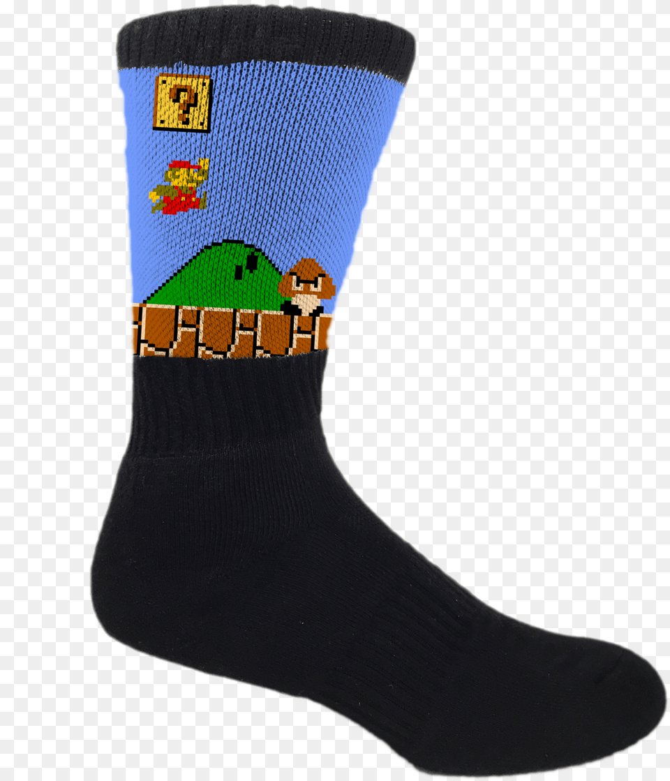 Super Mario Level Up Sock, Clothing, Hosiery Png Image