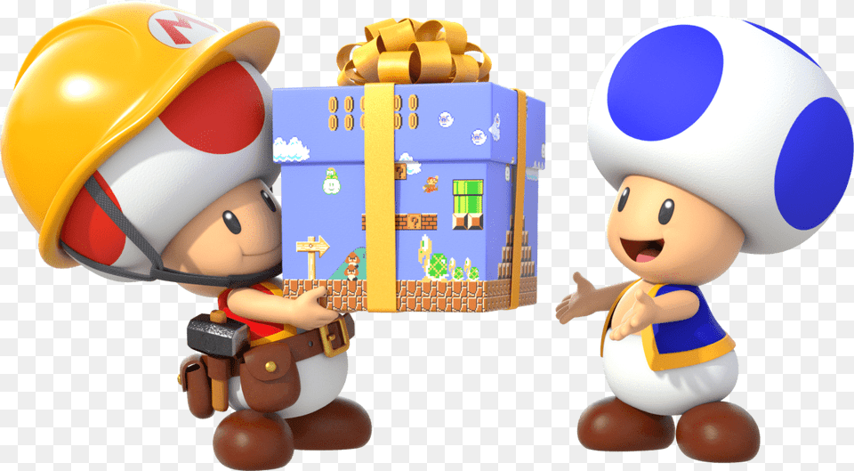 Super Mario Maker 2 Blue Toad, Toy, Helmet, Face, Head Free Png Download