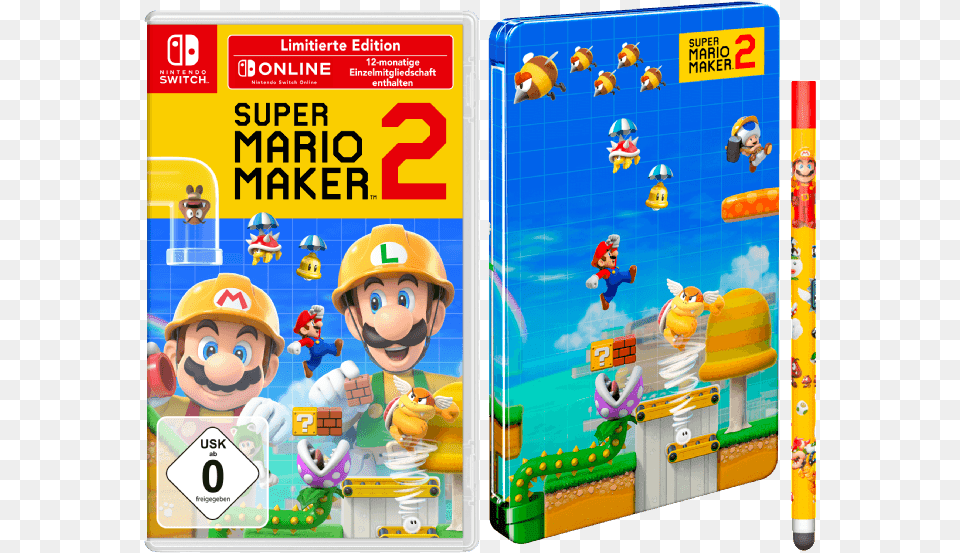 Super Mario Maker 2 Limitierte Edition, Person, Animal, Fish, Game Free Png