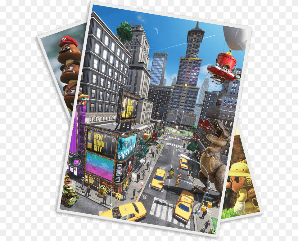 Super Mario Odyssey Home, Road, Metropolis, City, Urban Free Png Download