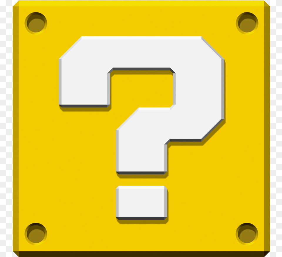 Super Mario Question Block, Number, Symbol, Text, License Plate Free Png