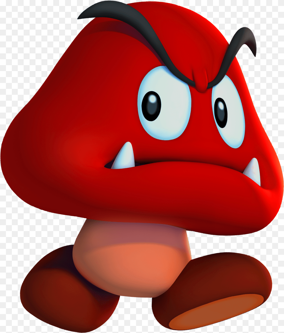 Super Mario Red Goomba, Plush, Toy Free Png