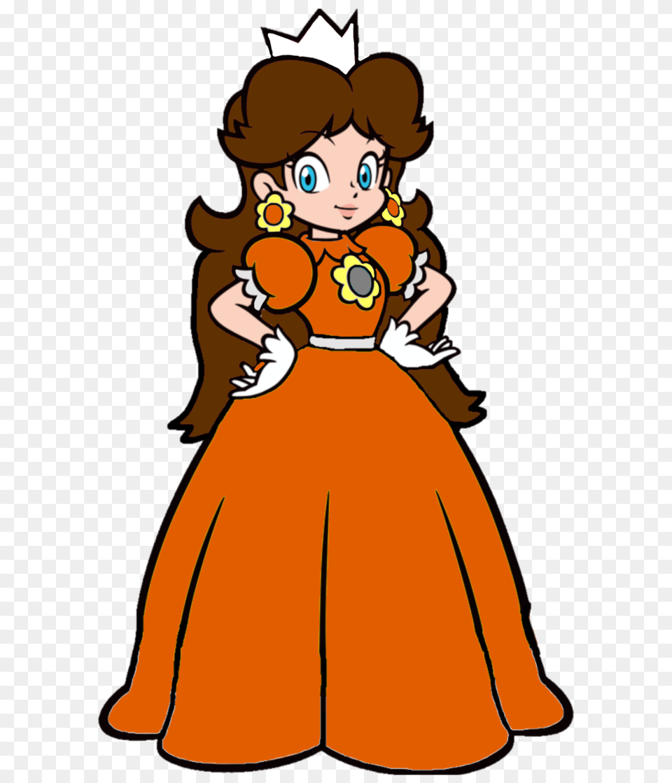 Super Mario Smw Classic Princess Daisy, Baby, Person, Cartoon, Face Png Image