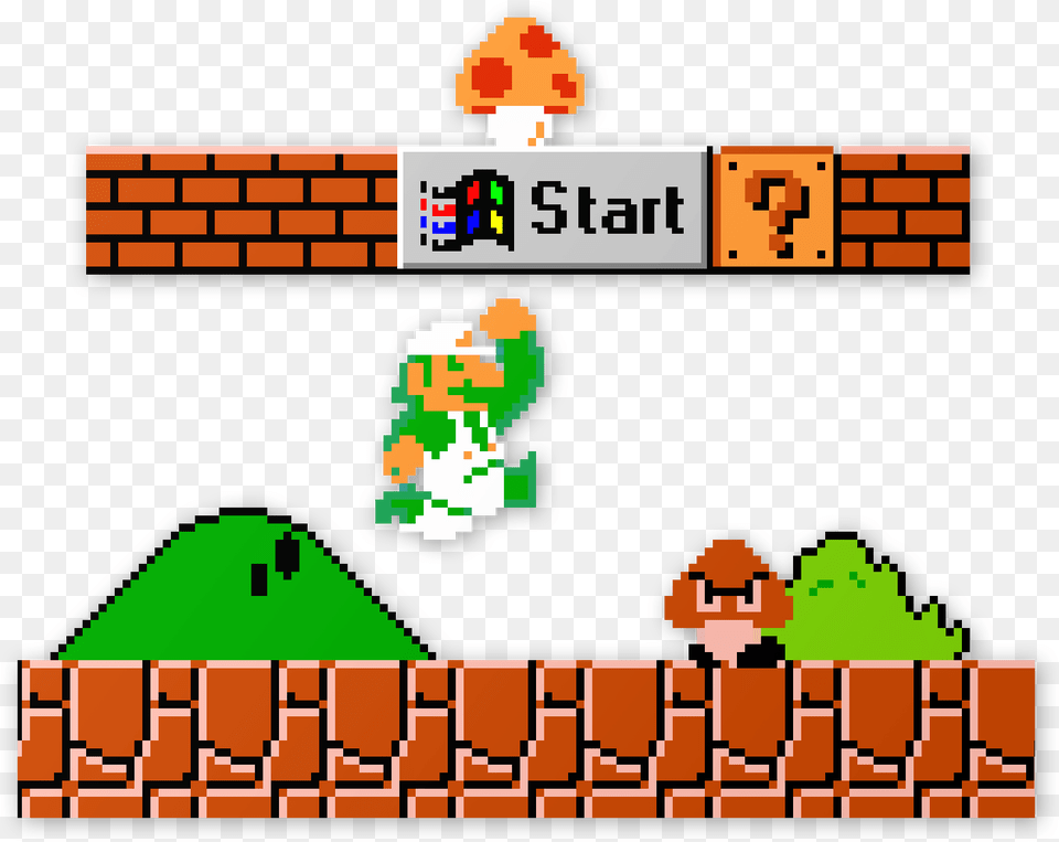 Super Mario Start Button, Game, Super Mario, Person, Scoreboard Free Png