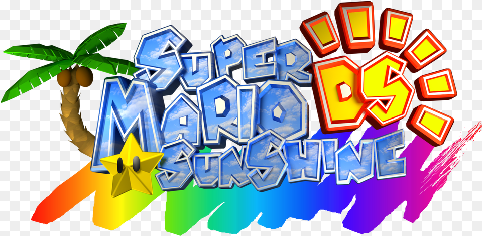 Super Mario Sunshine Is Being Unofficially Ported To Mario Sunshine Logo, Art, Person, Symbol Png Image