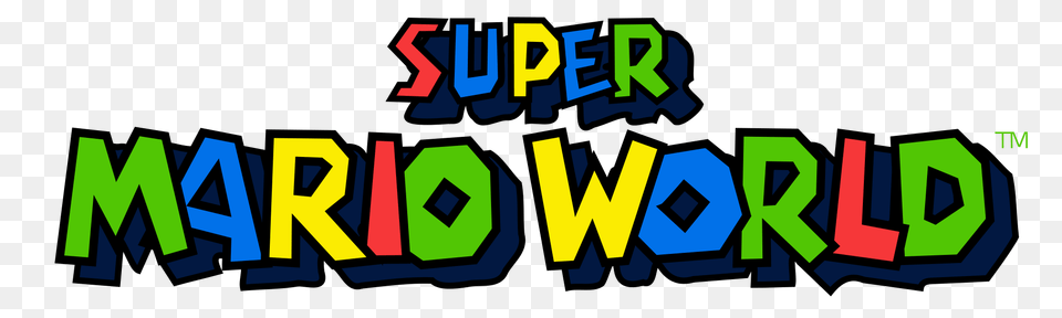 Super Mario World Box Logo, Text, Art, Light Free Png Download