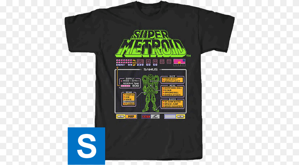 Super Metroid Samus T Shirt, Clothing, T-shirt Png Image