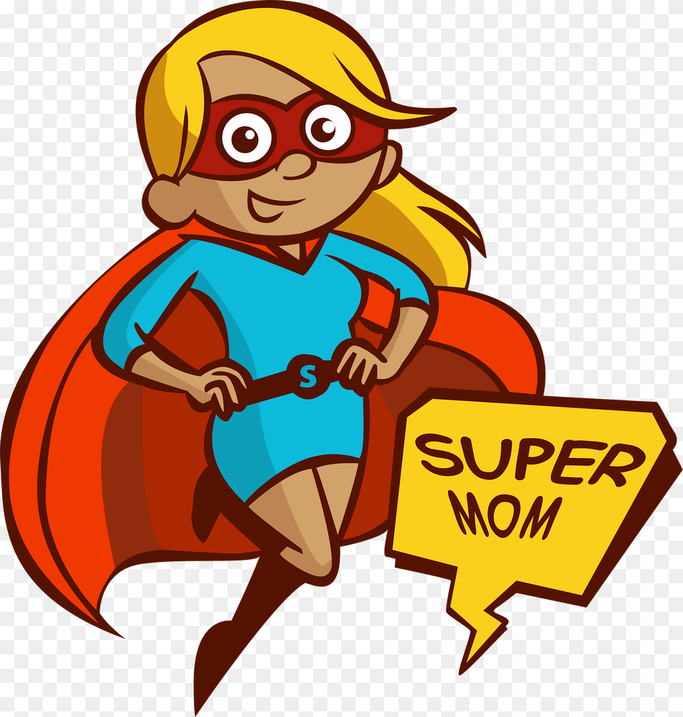 Super Mom Clipart, Baby, Person, Face, Head Png Image