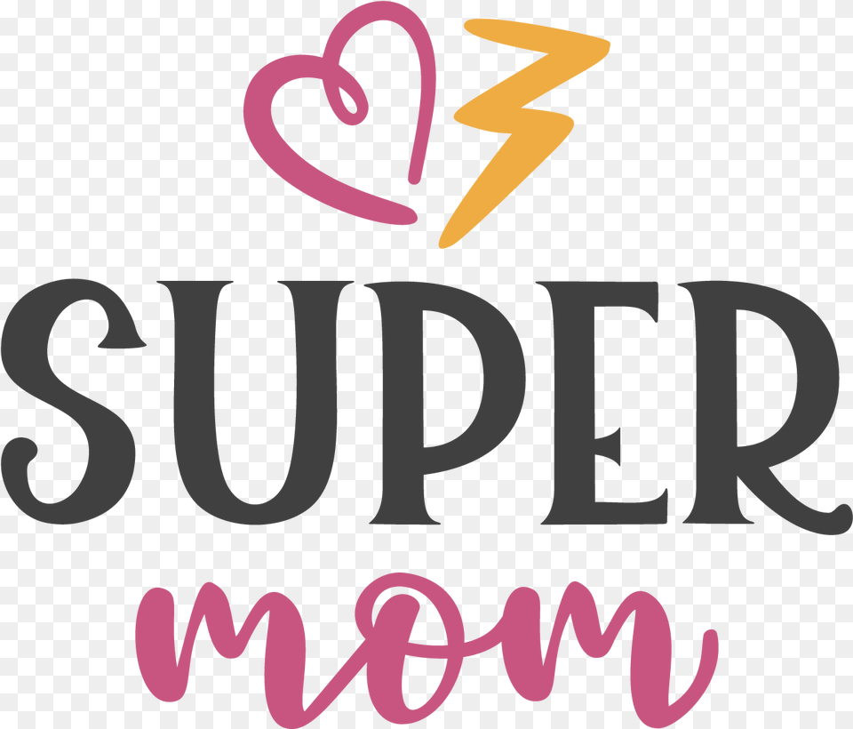 Super Mom In One Word, Text Free Transparent Png