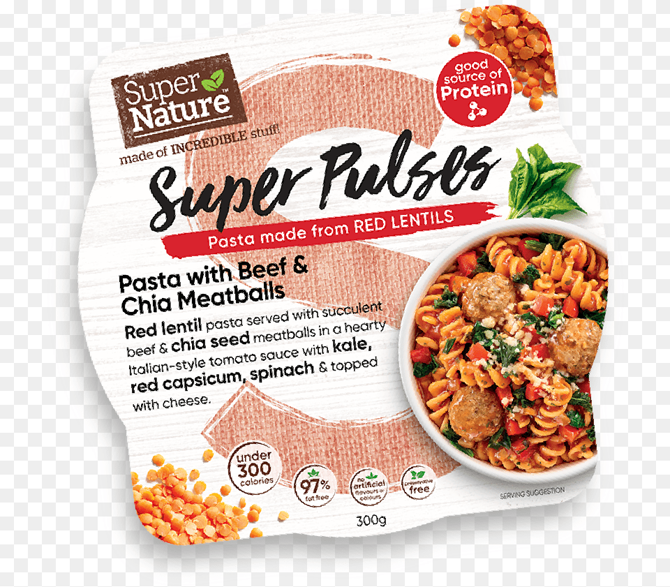 Super Nature Super Pulses Creamy Chicken Carbonara, Advertisement, Food, Lunch, Meal Png Image