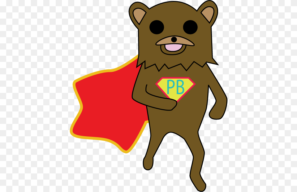 Super Pedobear, Sticker, Animal, Bear, Mammal Free Png Download