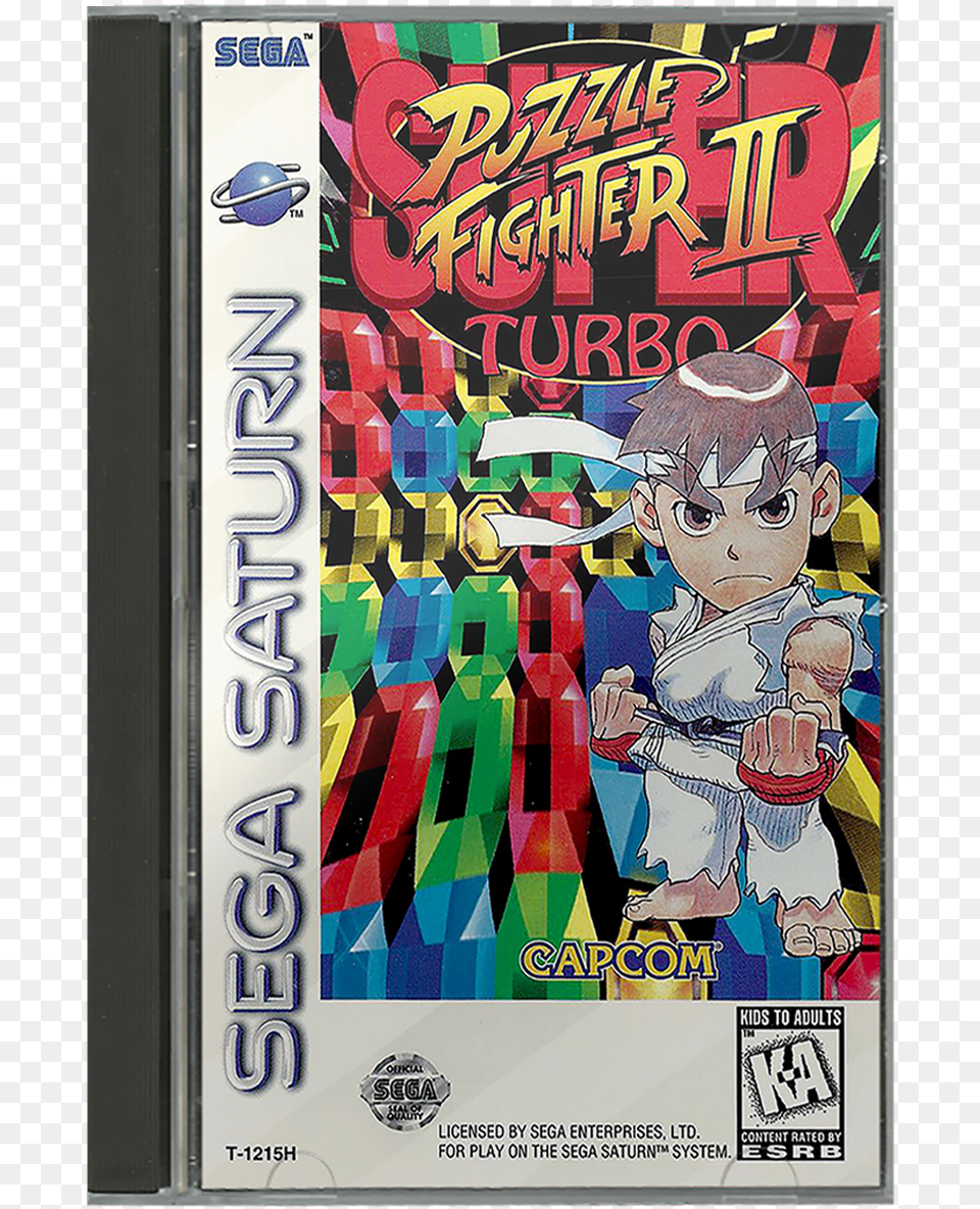 Super Puzzle Fighter 2 Turbo Sega Saturn, Advertisement, Poster, Book, Comics Png Image