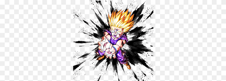 Super Saiyan 2 Gohan In Dragon Ball Legends Gohan Ssj2 Dragon Ball Legends, Book, Comics, Publication, Baby Png Image