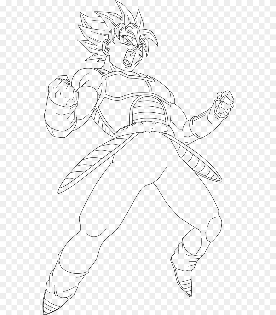 Super Saiyan Bardock Coloring Pages 3 By Crystal Bardock Ssj Para Colorear, Gray Png