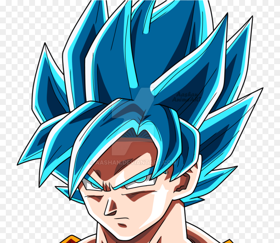 Super Saiyan Blue Goku Head Super Saiyan Blue Goku Head, Book, Comics, Publication, Face Free Png Download