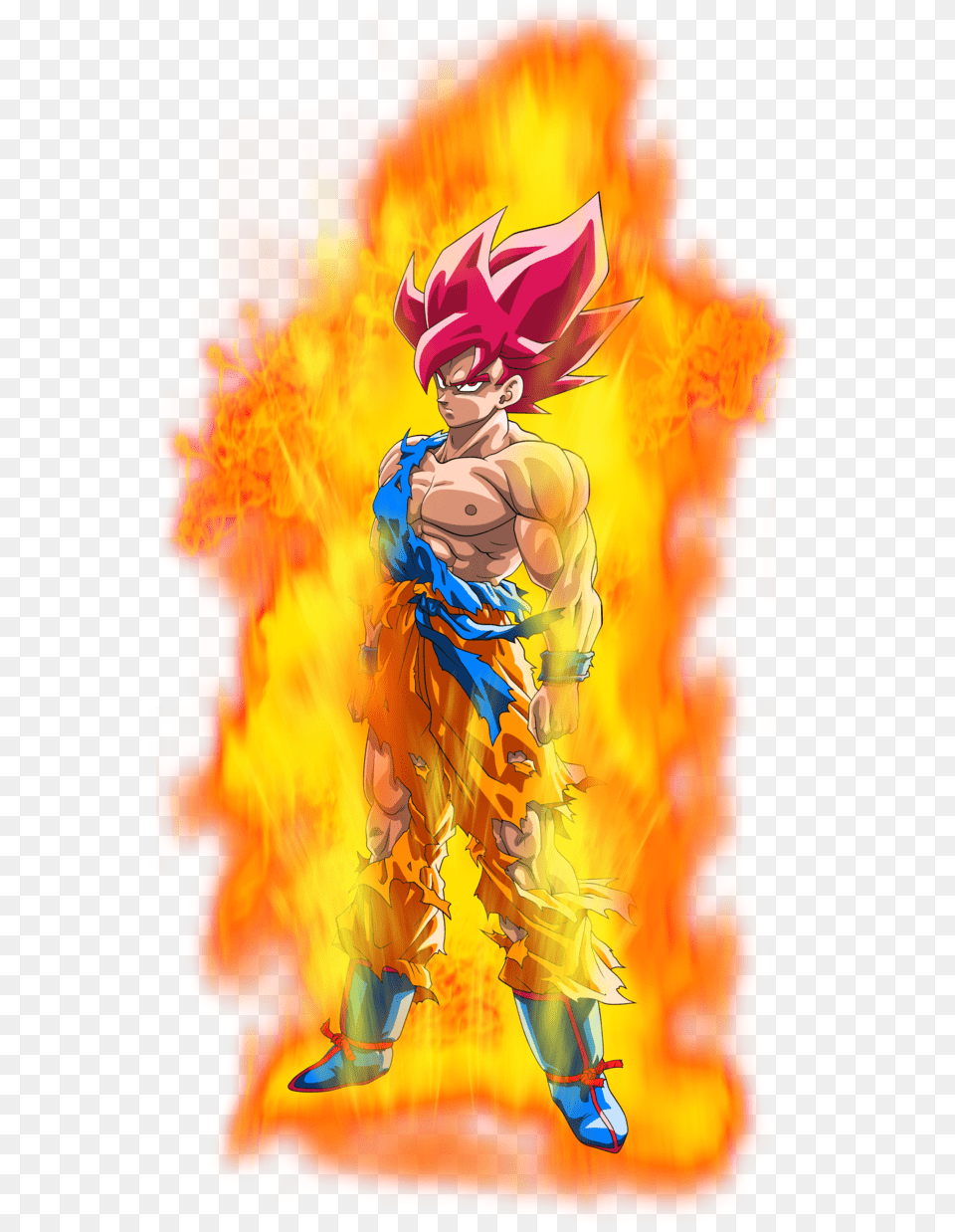 Super Saiyan God Aura Goku Super Saiyan God Aura, Art, Modern Art, Person, Bonfire Png