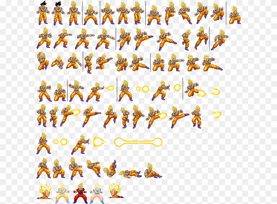 Super Saiyan Goku By Belial Goku Sprites, Person, Baby, Animal, Bee Png Image