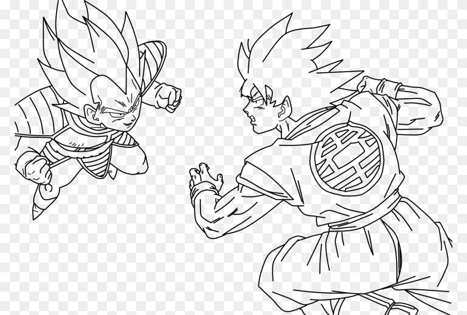 Super Saiyan Goku Kamehameha Dragon Ball Tattoo Dbz Dragon Ball Para Colorear Goku Y Vegeta, Gray Free Png Download