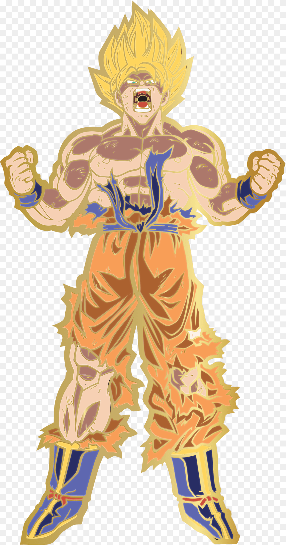 Super Saiyan Goku X3 U2013 Figpin Super Saiyan Goku Figpin With Glitter Hair, Baby, Clothing, Costume, Person Png