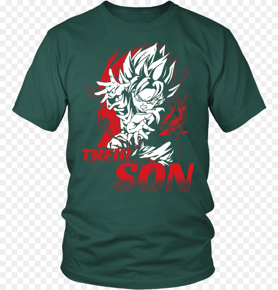 Super Saiyan Goten Son Men Short Sleeve T Shirt Teezily Dragon Ball His Son T Shirt Unisex, Clothing, T-shirt, Face, Head Free Png Download