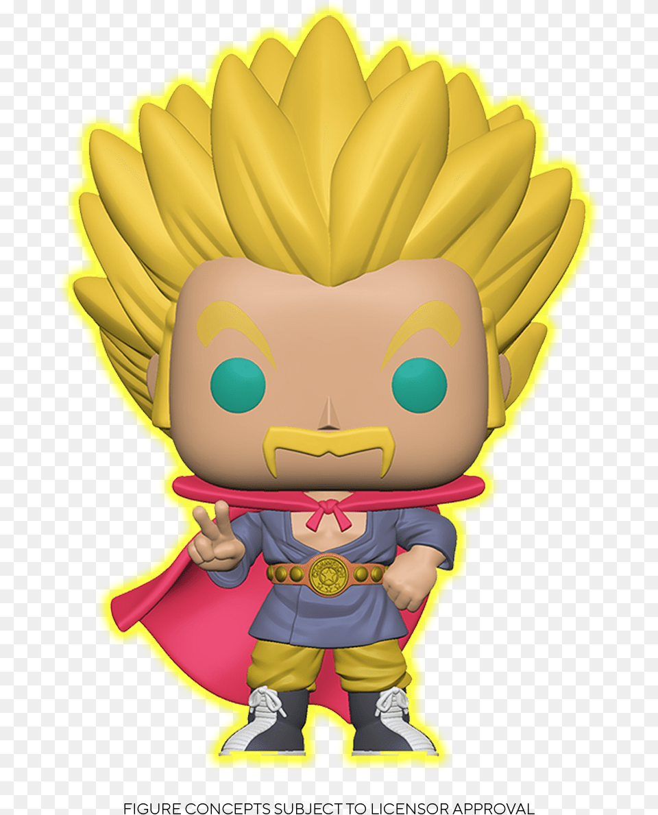 Super Saiyan Hercule Pop, Baby, Person, Toy Png