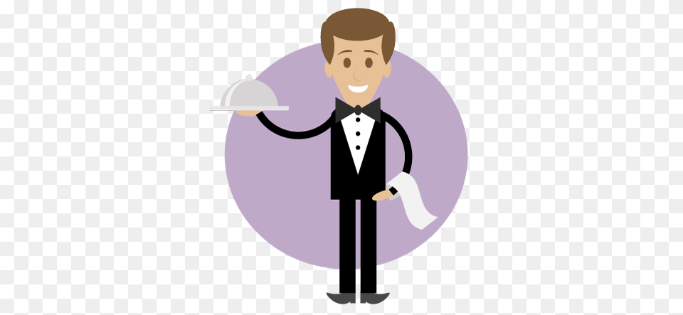 Super Simple Waiter Illustration On Behance, Clothing, Suit, Formal Wear, Person Png