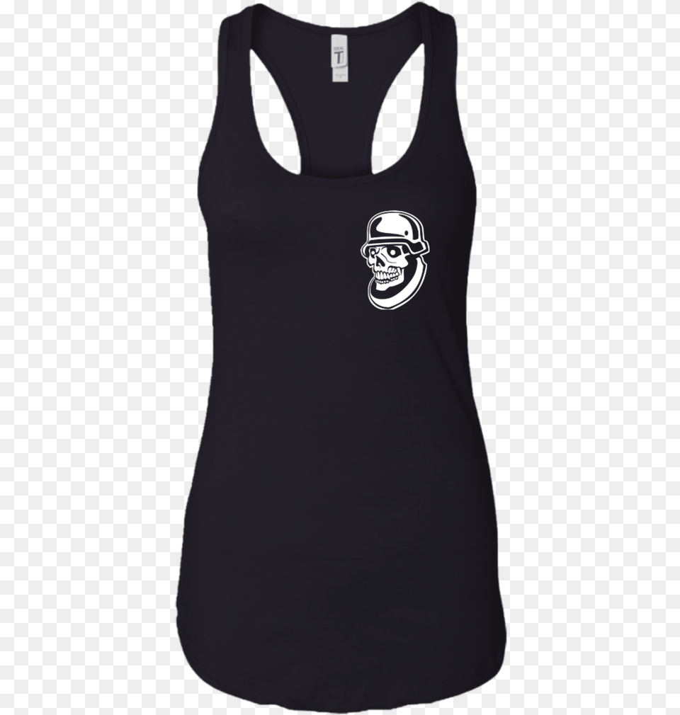 Super Skull Tattoo Racerback Tank, Clothing, Tank Top, Adult, Female Free Png