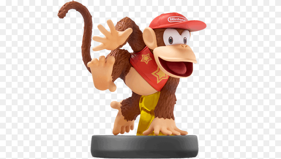 Super Smash Bros Amiibo Diddy Kong, Figurine, Animal, Bear, Mammal Png