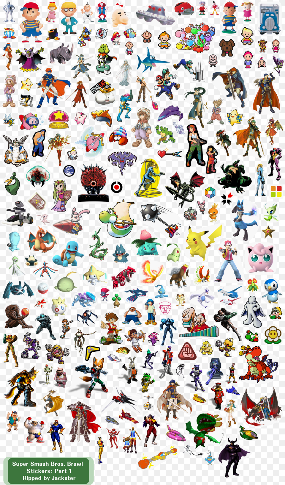 Super Smash Bros Brawl Stickers, Art, Collage, Sticker, Person Free Png Download