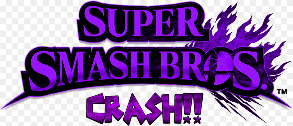 Super Smash Bros For Nintendo 3ds And Wii U, Purple, Light, Logo, Text Free Png Download