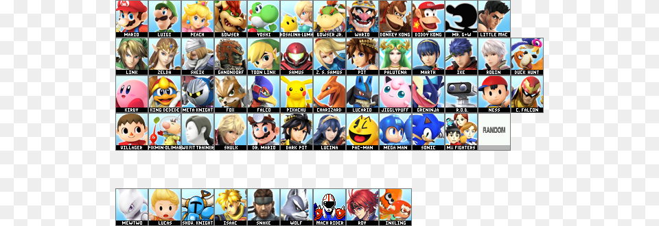 Super Smash Bros For Wii U 3ds Roster With Dlc Ssb4 Dlc, Person, Face, Head, Game Free Png Download