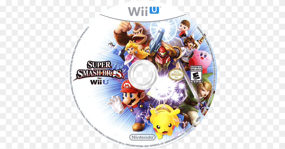 Super Smash Bros For Wii U Details Launchbox Games Database Super Smash Bros Wii U, Disk, Dvd, Child, Female Free Png Download