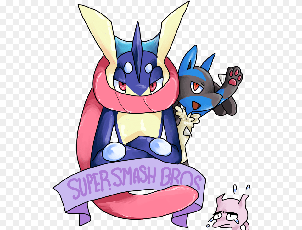 Super Smash Bros Mewtwo Lucario And Greninja, Book, Comics, Publication, Animal Png