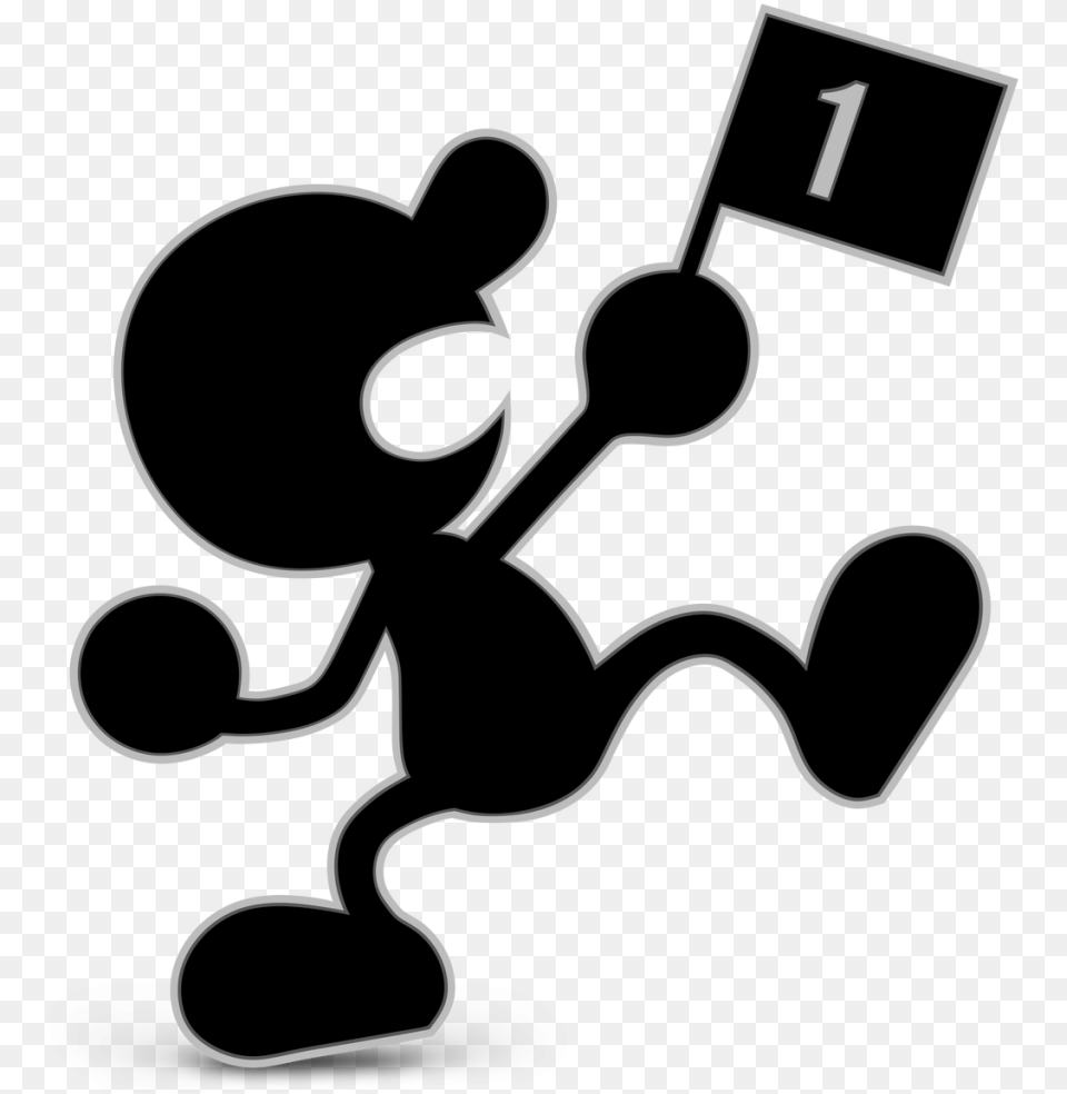 Super Smash Bros Mr Game And Watch Smash Ultimate, Smoke Pipe, Stencil Png