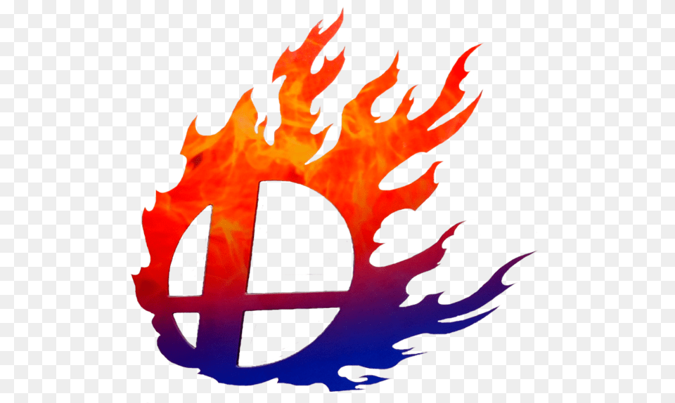 Super Smash Bros Ssb Logo, Fire, Flame, Person Png