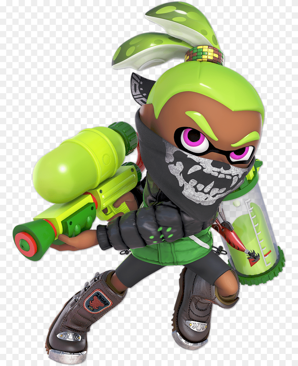 Super Smash Bros Ultimate Green Inkling, Baby, Person, Clothing, Footwear Png Image