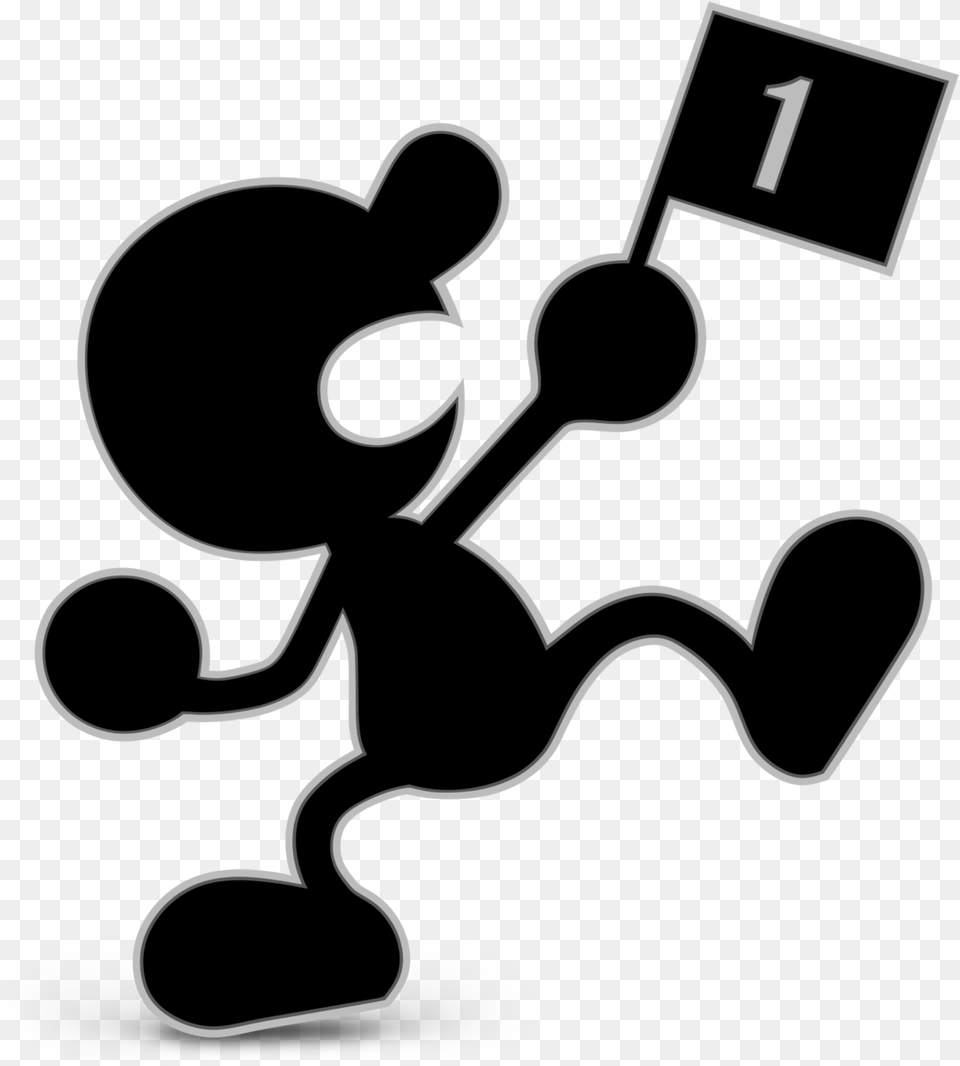Super Smash Bros Ultimate Mr Game And Watch, Silhouette, Smoke Pipe Png