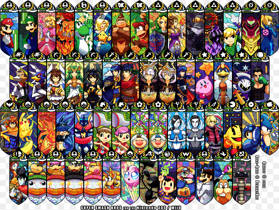 Super Smash Bros Wii U Smash Bros Character Panel, Art, Book, Collage, Comics Free Png Download