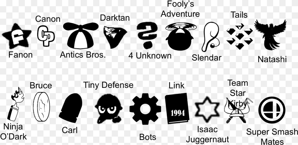 Super Smash Mates Icons, Stencil, Art Free Png