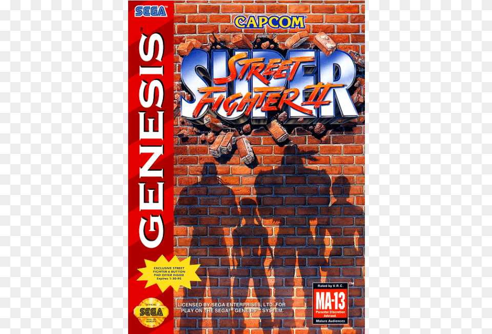 Super Street Fighter 2 Mega Drive, Advertisement, Brick, Poster, Architecture Png Image