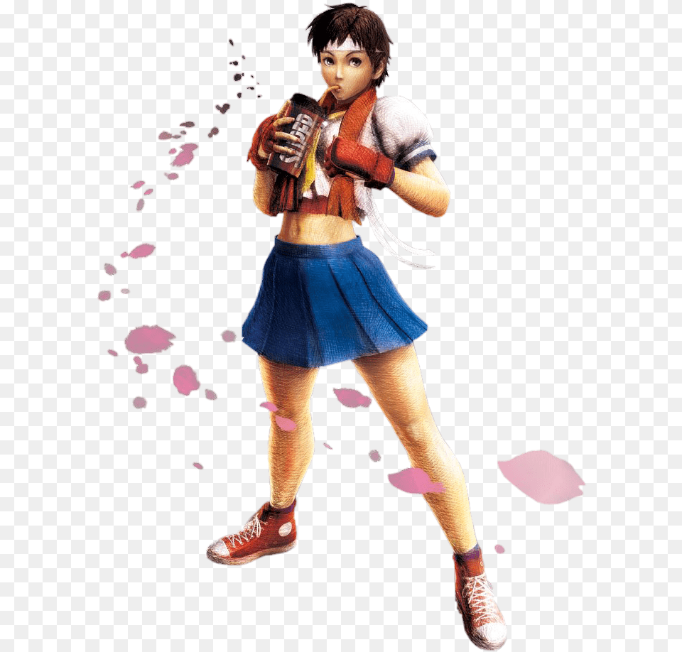 Super Street Fighter Sakura, Skirt, Clothing, Adult, Shoe Free Png Download