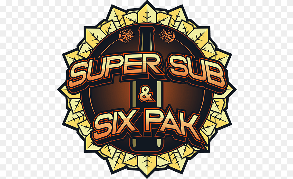 Super Sub And Six Pak Logo Illustration, Emblem, Symbol, Badge, Dynamite Png