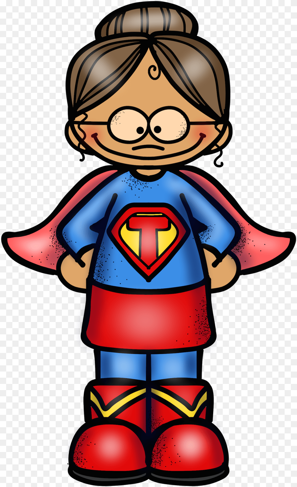 Super Thank You Teacher Clipart Download Super Hero Teacher Clip Art, Baby, Person, Face, Head Free Png